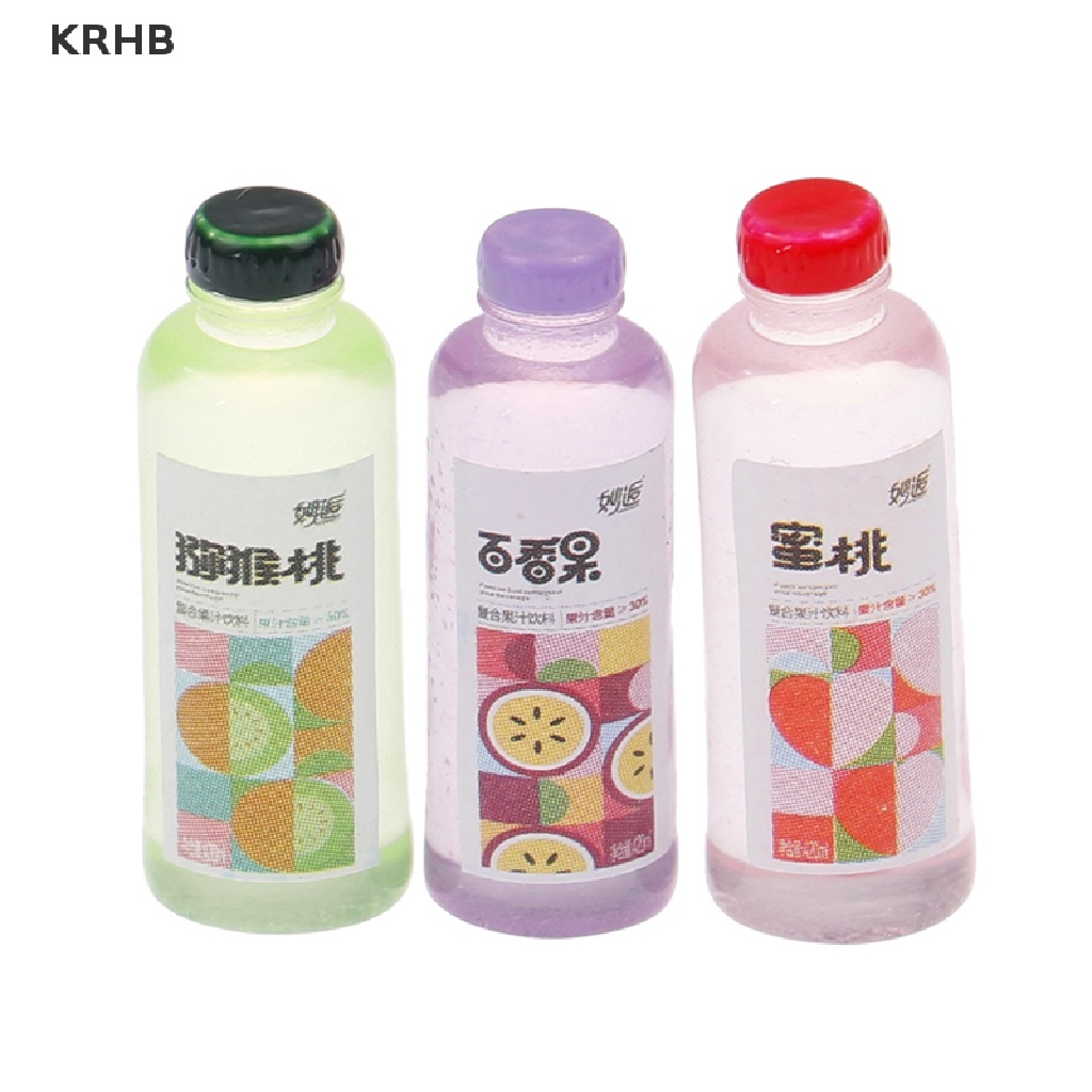 3 Chai Nước Ép Trái Cây Trang Trí Nhà Búp Bê 1: 12 Mới