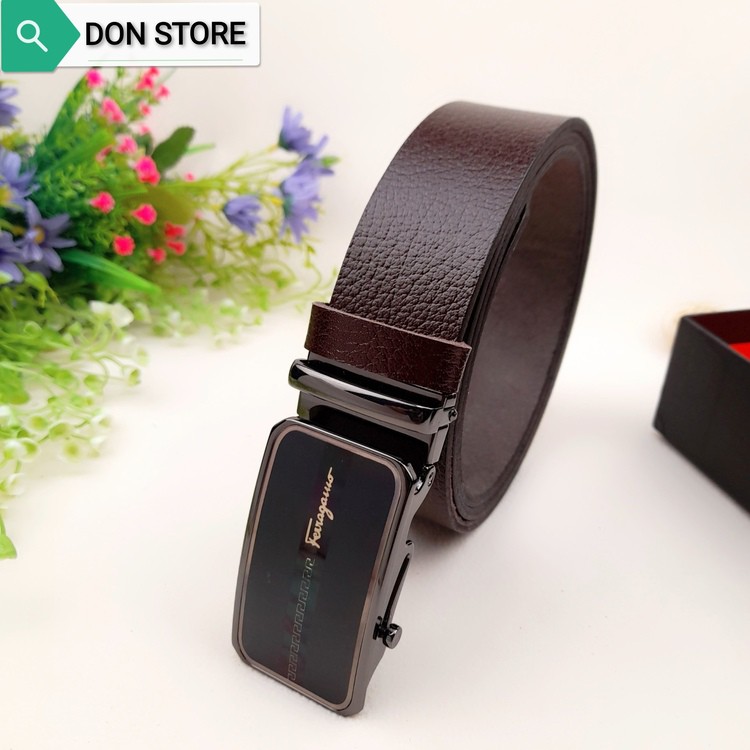 [Da Thật 100%] Thắt Lưng Nam Leather 100% FULL Hộp Cao Cấp. Đầu Khóa Hợp Kim Mạ Crom Bền Bỉ ( BH 12 THÁNG)