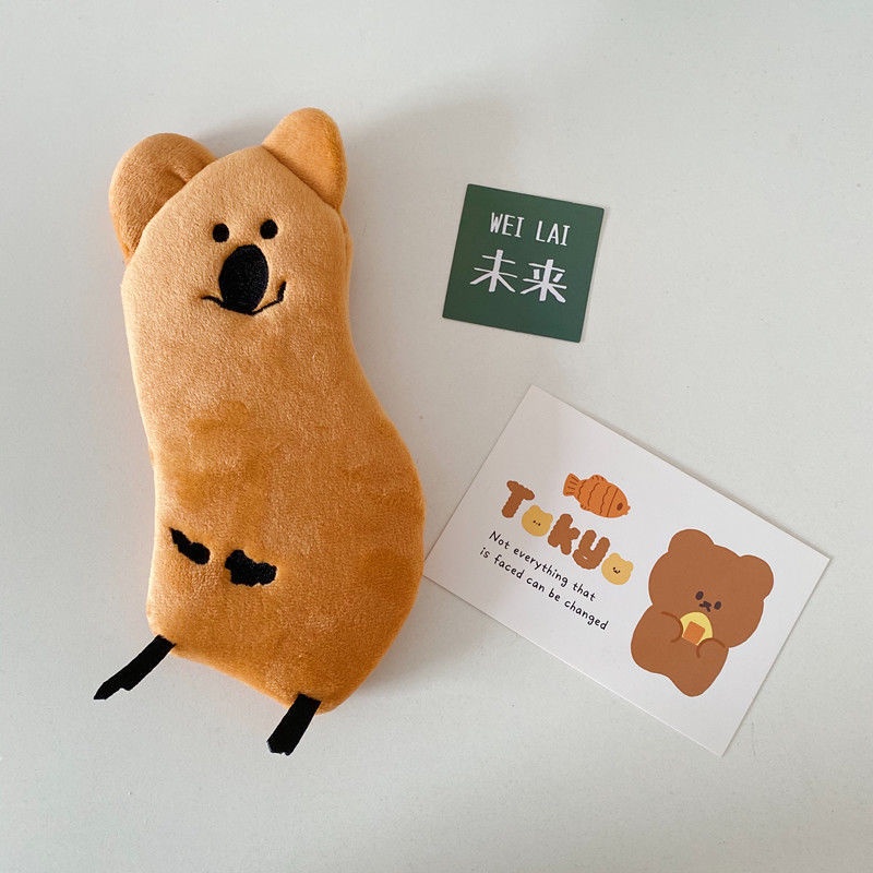 hộp bút cute Túi Đựng Bút Mỹ Phẩm Hình Gấu Koala Phủ Lông Dễ Thương Phong Cách Hàn Quốc Cho Bạn Gái