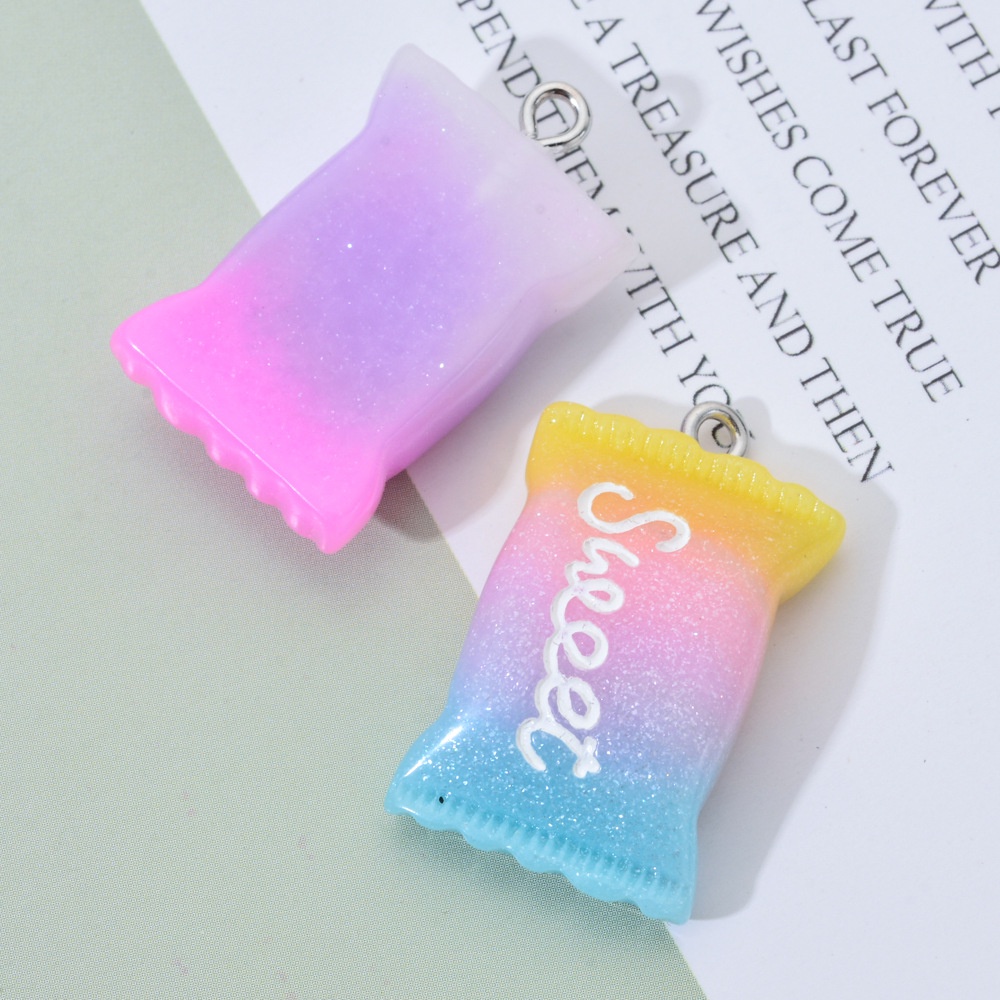 Set 10 Mặt Dây Chuyền Bằng Nhựa Màu Sắc Ngọt Ngào