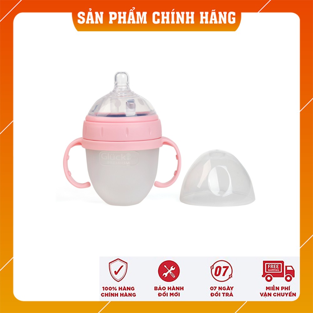 Núm ty chống đầy hơi cổ siêu rộng Gluck Premium dùng cho bình sữa silicon Gluck Premium (Super Wide Neck Nipple)