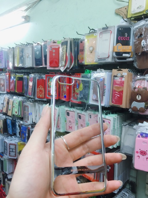Ốp MEEPHONG lưng trong cứng viền màu iphone6/6s