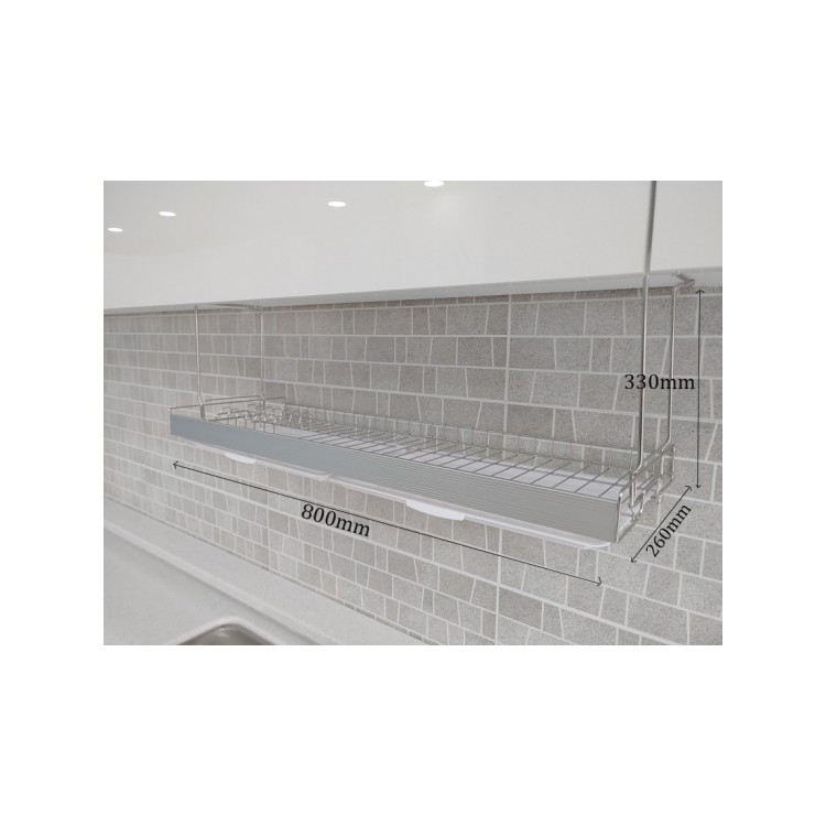 kệ treo chén bát Inox 304, giá treo tủ bếp tiêu chuẩn Hàn Quốc