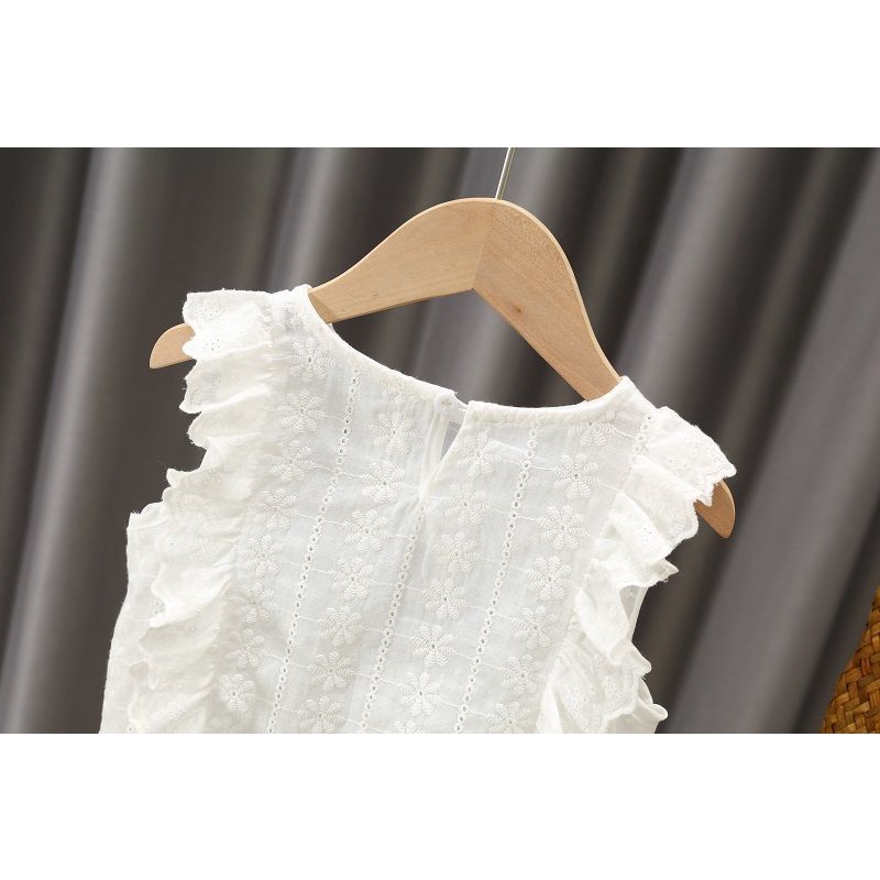 Bộ Áo Thun Cotton + Quần Short In Hoa Phong Cách Hàn Quốc Nhật Bản Thời Trang Mùa Hè Mới 2022 Cho Bé Gái