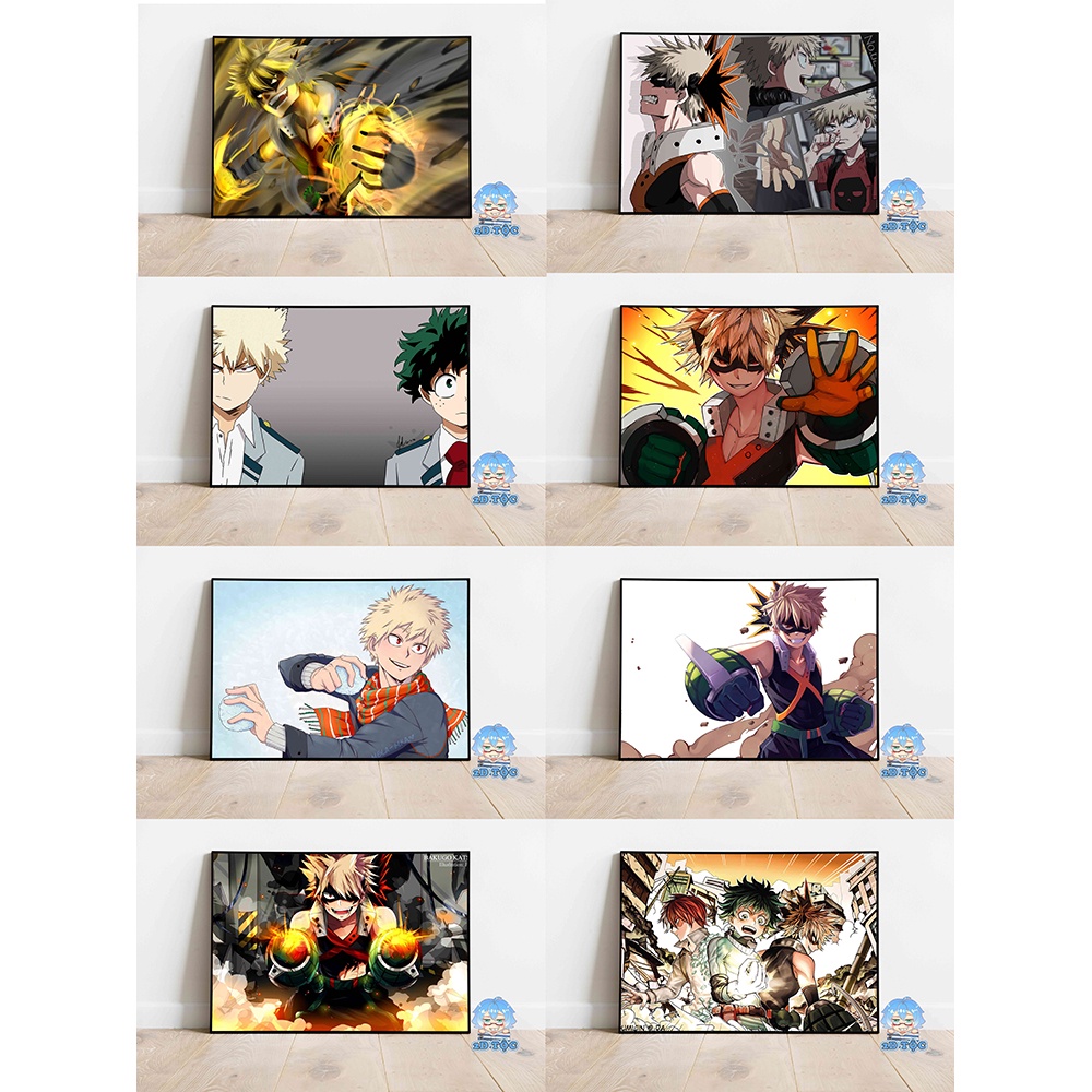 Tranh poster A3 Bakugo Katsuki (2) Anime Boku no Hero Academia chất liệu giấy cao cấp - 2D Tộc Shop