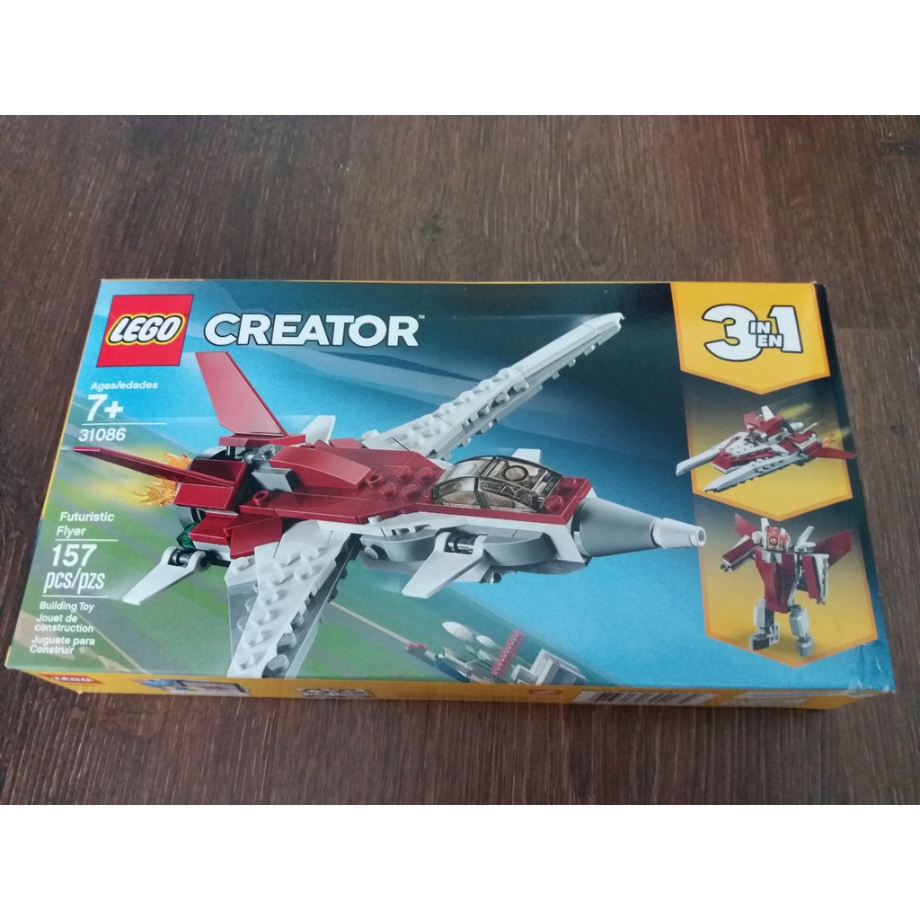 LEGO Creator 3in1 Futuristic Flyer 31086 Building Kit 157 Pieces 3 trong 1 máy bay chiến đấu người máy space ship