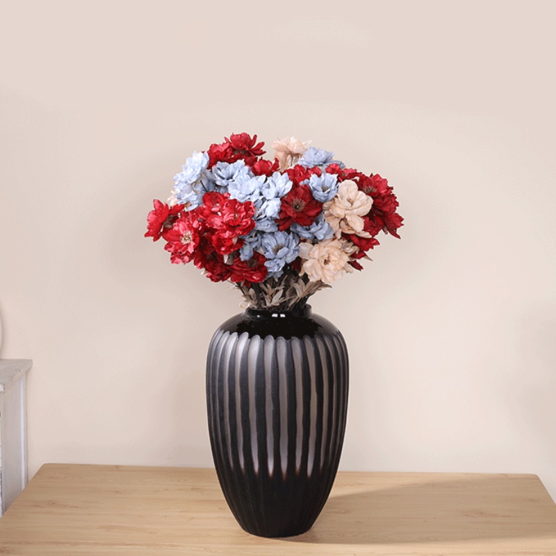 Hoa giả - Hoa hải quỳ giả 66cm cành 3 bông cao cấp, decor,  trang trí nhà cửa sang trọng