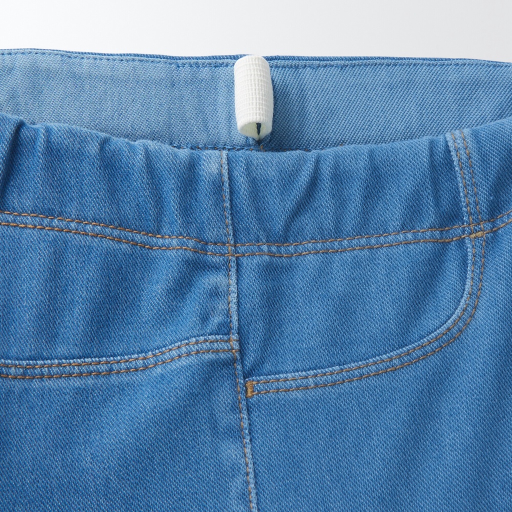 MUJI QUẦN LEGGING DENIM KIỂU CẮT GẤU DỄ HOẠT ĐỘNG - EM BÉ