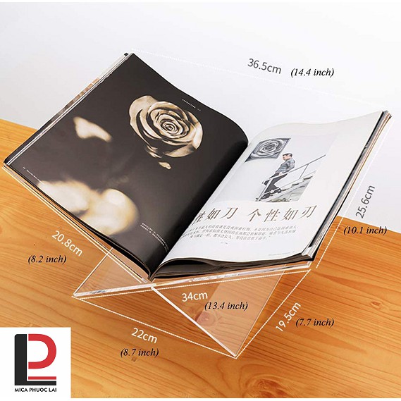 Giá mica trưng bày album ảnh, sách, tạp chí