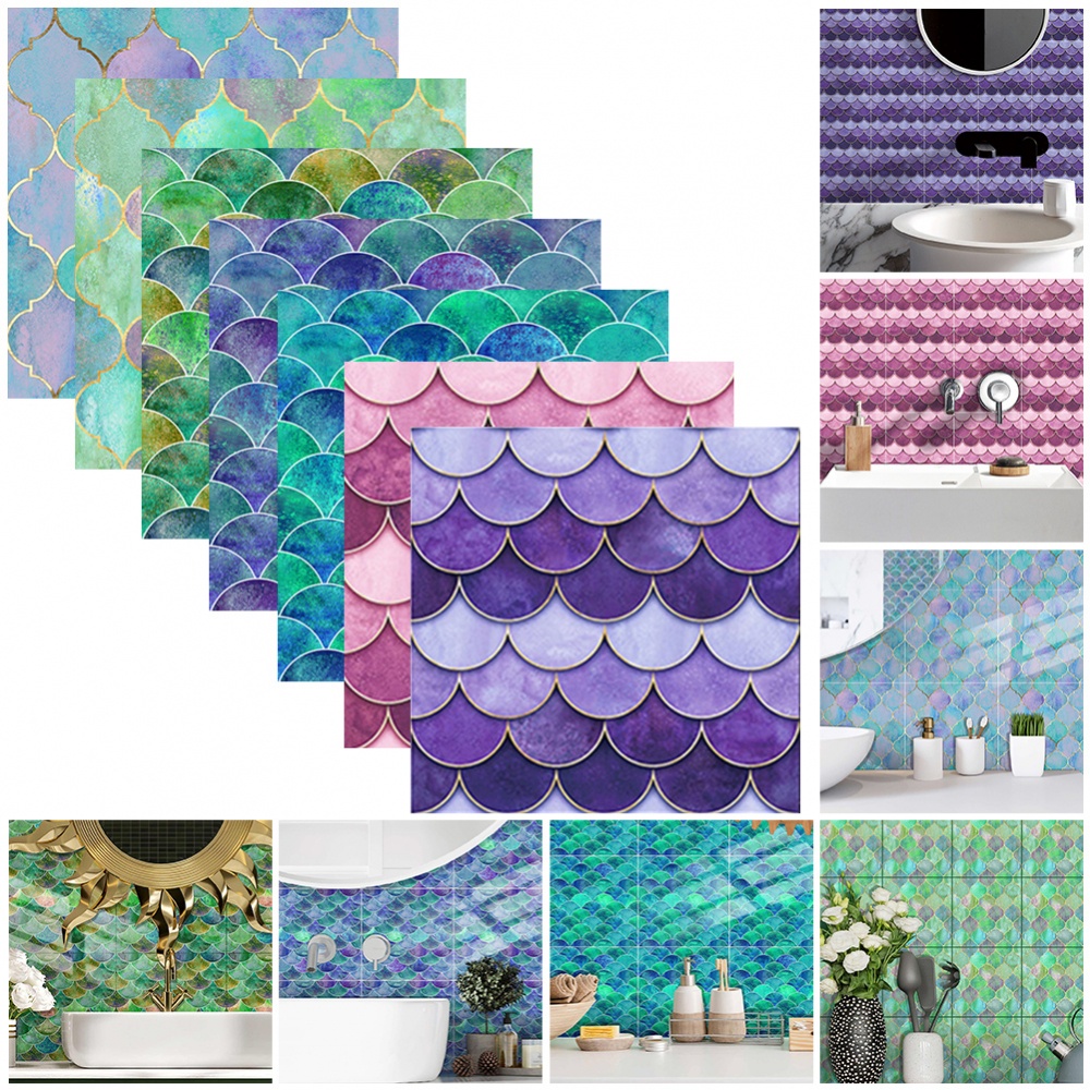 SUNAGE- ~Wall Sticker Decor Kitchen Mosaic PVC Self-adhesive Splashback Stickers【SUNAGE-HOT Fashion】