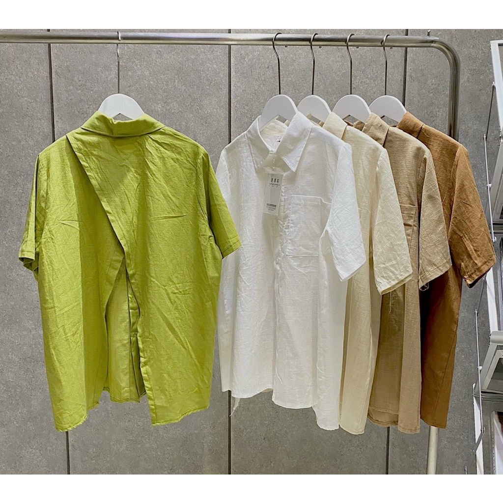 Áo sơ mi nữ cúc xẻ lưng cá tính - Hàng loại đẹp