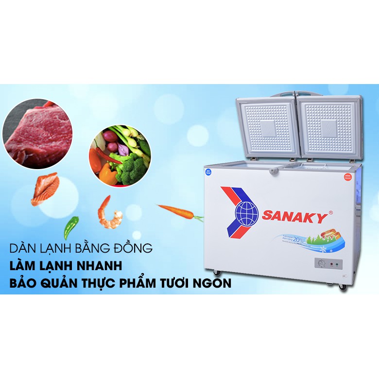 Tủ đông Sanaky 220 lít VH-2899W1 (Miễn phí giao tại HCM-ngoài tỉnh liên hệ shop)