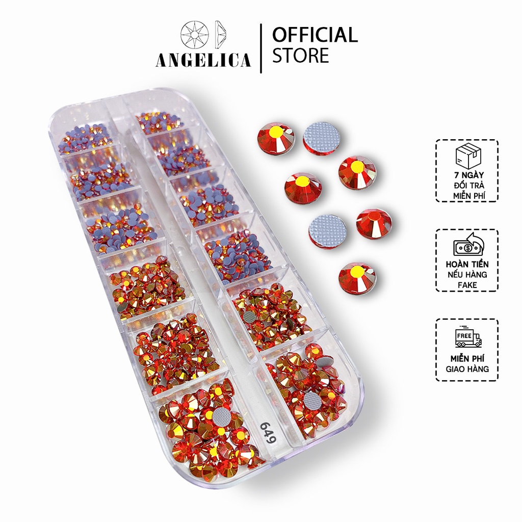 Đá Chân Lưới Nail 12 Khía Heaven Light Siam Đính Móng ANGELICA 649