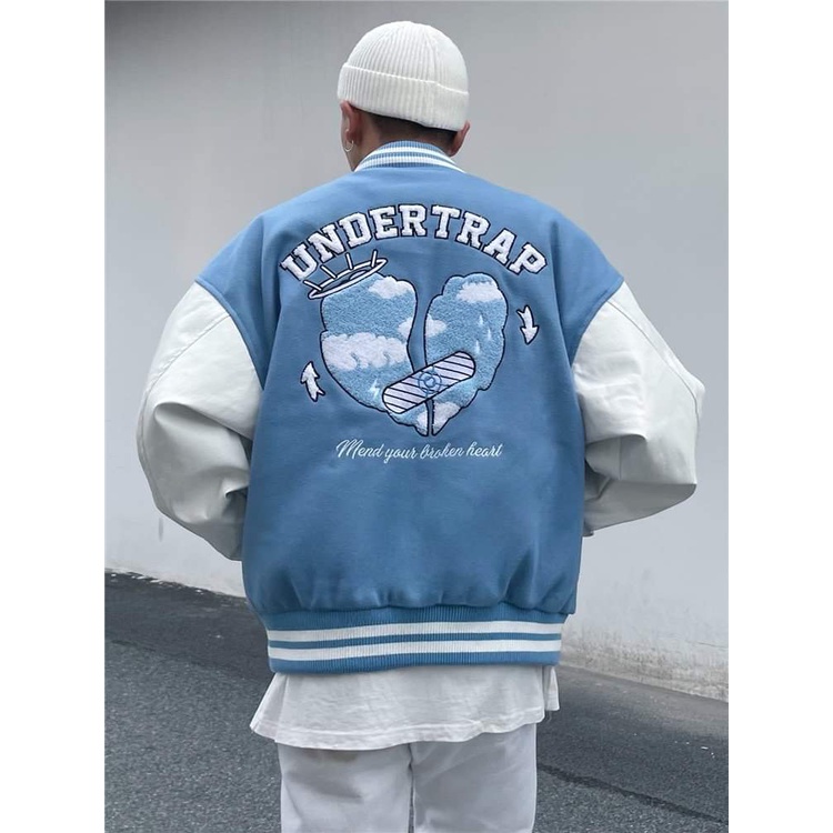 ÁO VARSITY JACKER BOMBER UNDERTRAP ÁO BOMBER NỈ PE LÓT BÔNG SIÊU ẤM- AQ STORE