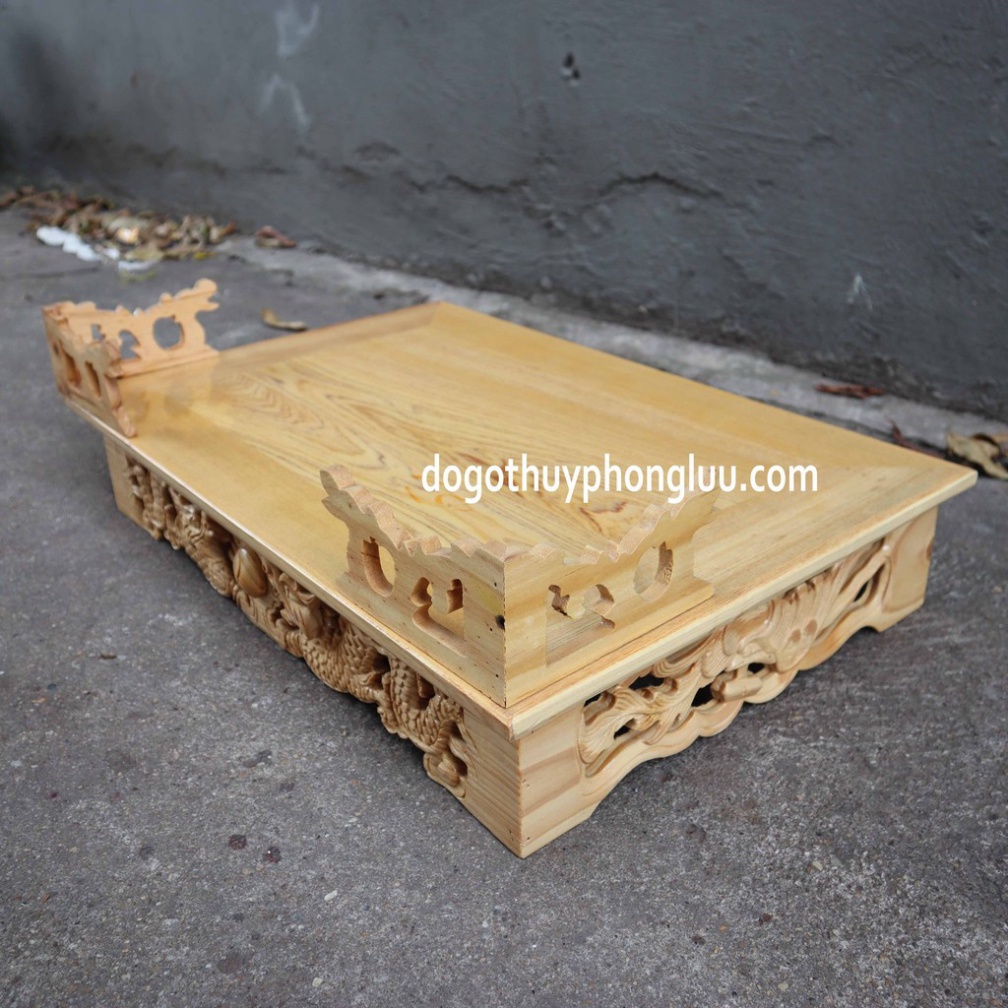 Bàn thờ treo tường trạm rồng gỗ pơ mu nhiều cỡ