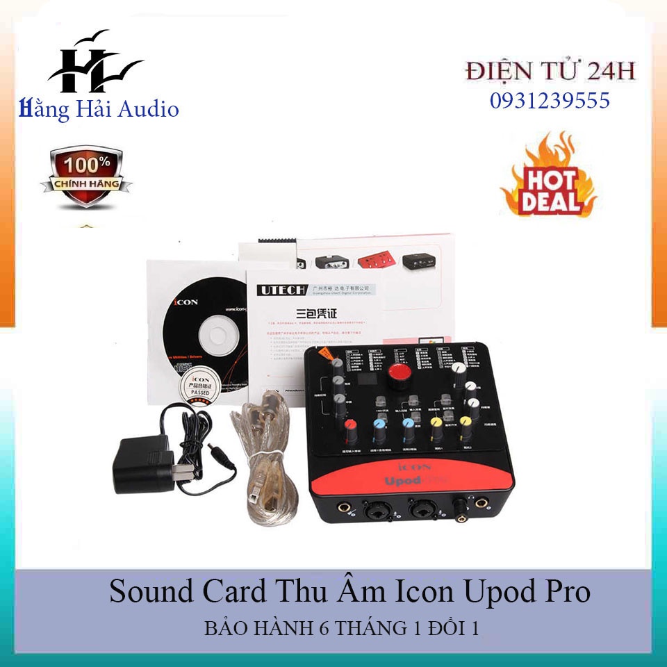 Icon Upod Pro Có 72 Hiệu Ứng Hỗ Trợ Phần Mềm Hàng Chất Lượng 16bit/48kHz , Ra Nguồn 5V và 48v Phù Hợp Cho Các Mic Live