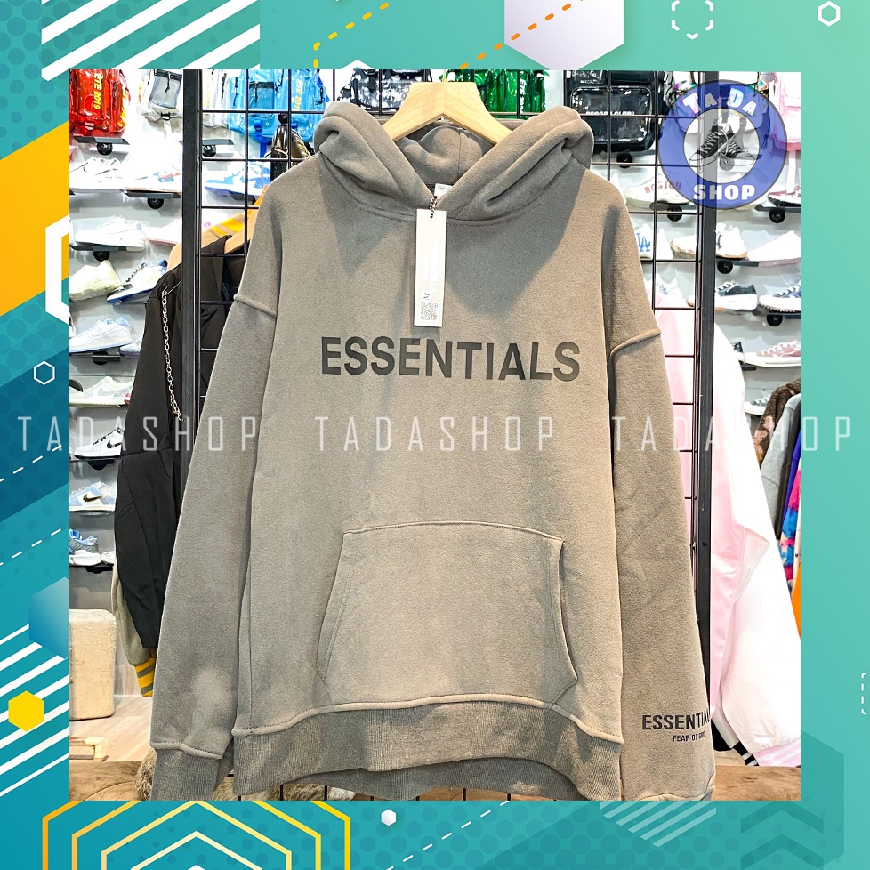 Áo HOODIE oversize Nam Nữ  ESSENTIAL ảnh thật