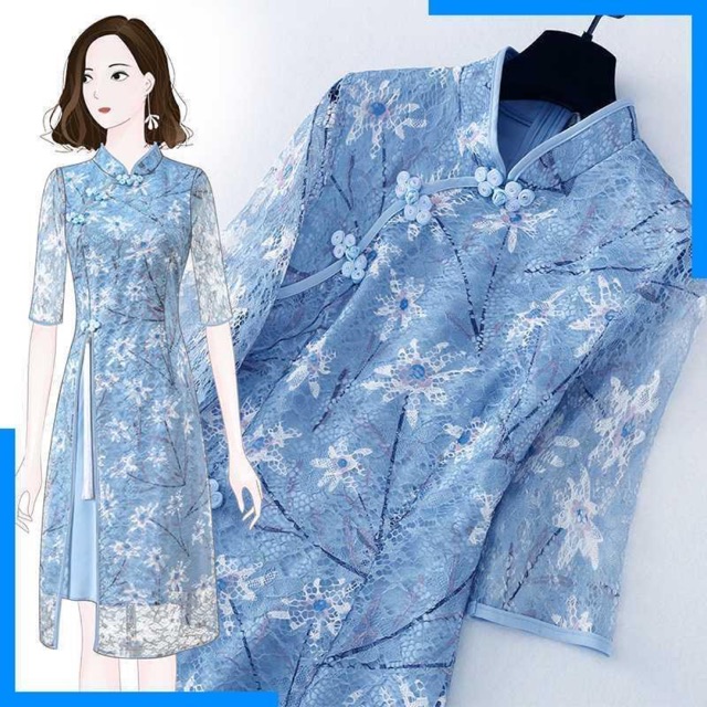 Váy đầm trung niên nữ cổ tàu