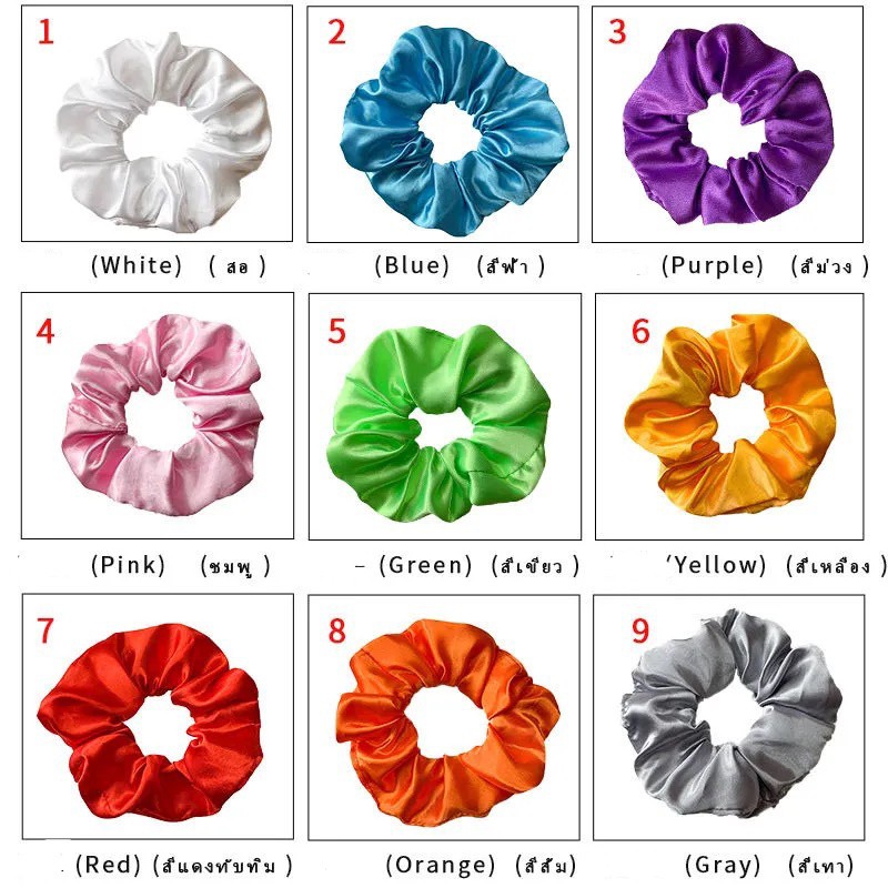 Dây Buộc Tóc Hình Tròn To Bản Scrunchies Có Đèn LED Phát Sáng.