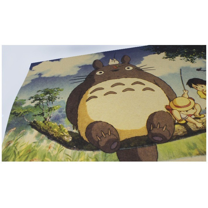 Fierjob Poster phim hoạt hình Hàng xóm tôi là Totoro bằng giấy dán tường