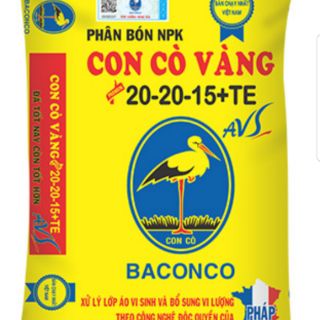 Phân bón gốc con cò vàng 20-20-15+Te