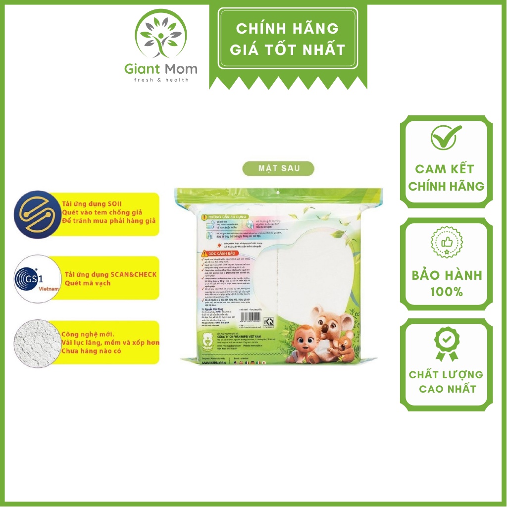 Khăn Khô Đa Năng Cho Mẹ và Bé - Khăn Khô Đa Năng Mipbi Mẫu Mới - Làm Từ Vải Không Dệt, Dai và Mềm Tốt Cho Da Của Bé