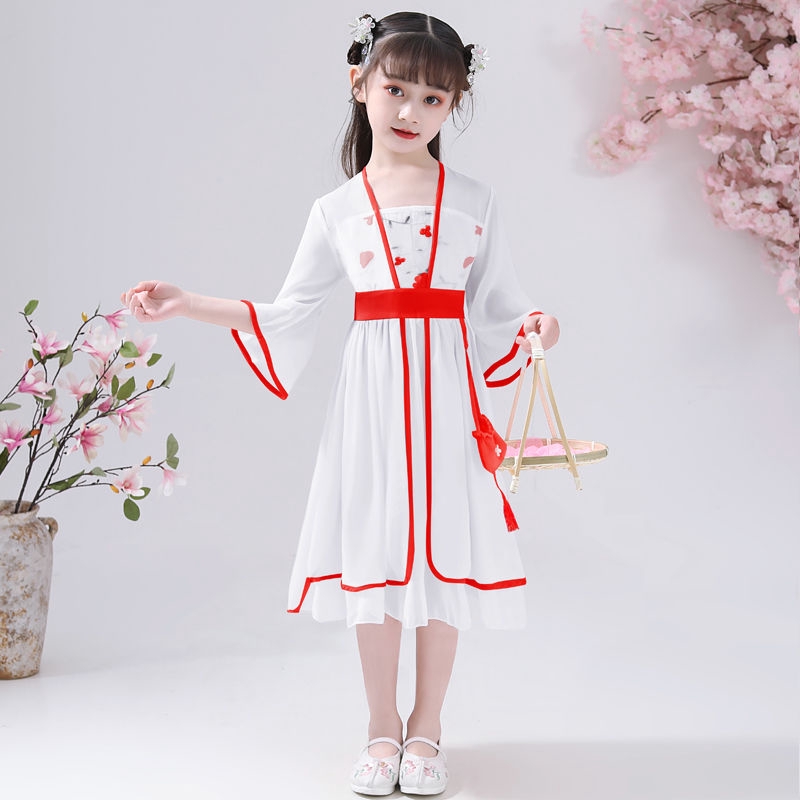 Đầm Hán Phục Chất Liệu Voan Phong Cách Trung Hoa Cho Bé