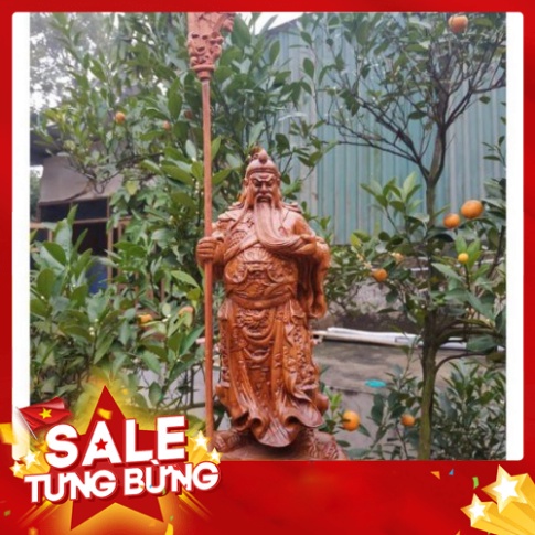 [GIA RE] Tượng Quan Công Chống Đao loai Mini Tượng Gỗ Quan Vân Trường Chạm khắc tinh xảo, tượng cao cấp