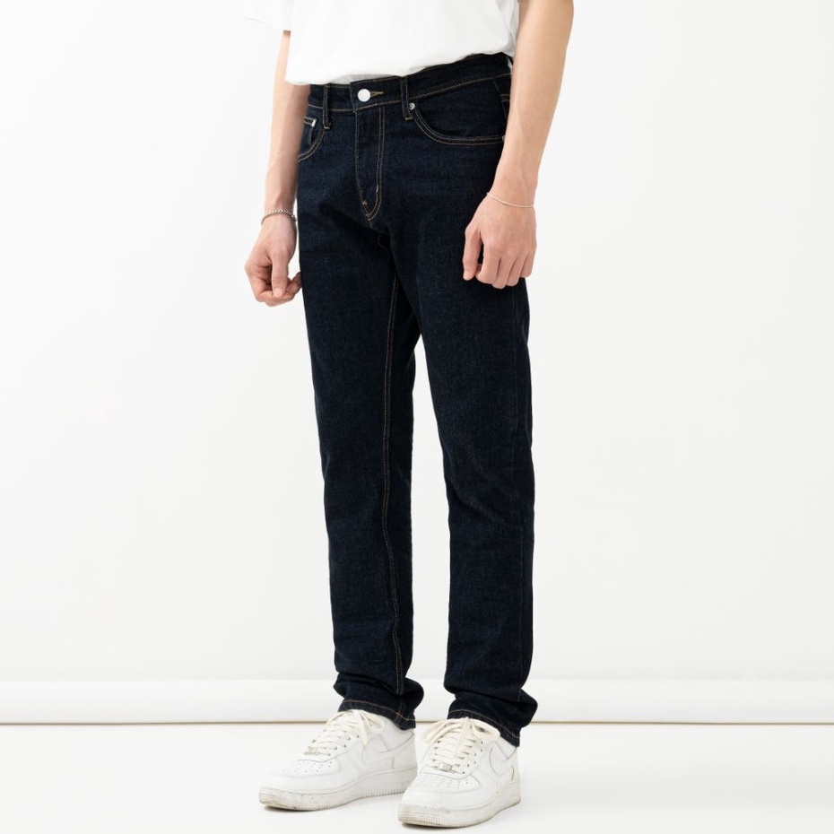 OWL BRAND® BASIC SLIM JEANS - Quần jeans dài ống suông / Indigo