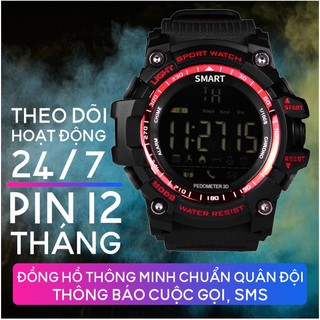 (SIÊU CẤP) Đồng Hồ Thông Minh Smartwatch Chuẩn Quân Đội - Pin 12 Tháng - Chống Sốc - Nước IP67 - Thông Báo Cuộc Gọi, SMS