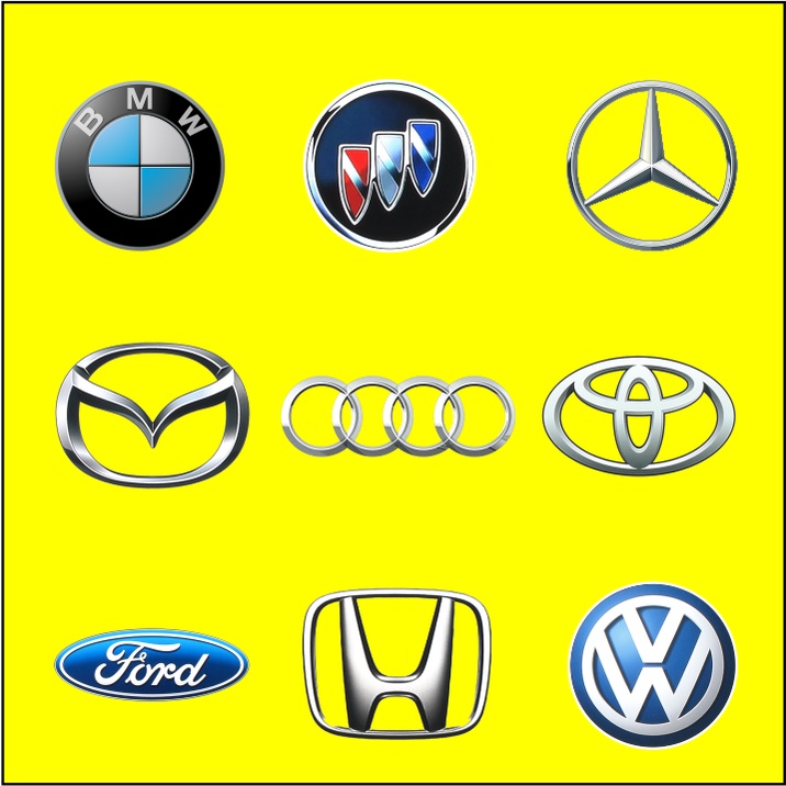 Hình ủi , hình ép nhiệt - logo các nhẫn hiệu xe oto in ngực