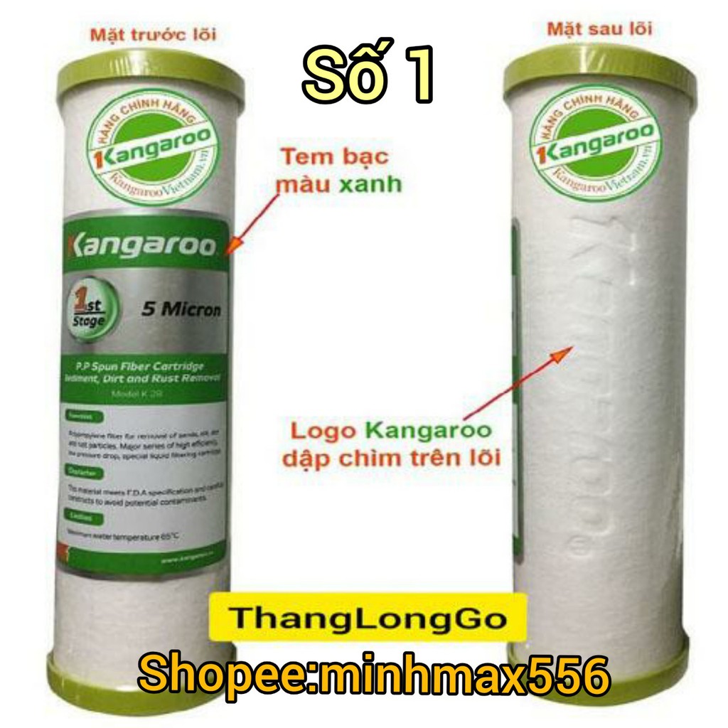 [GIÁ HỦY DIỆT] Bộ Lõi Lọc KANGAROO SỐ 1-2-3 Chính Hãng | Lõi lọc nước Kangaroo Chính Hãng | WebRaoVat - webraovat.net.vn