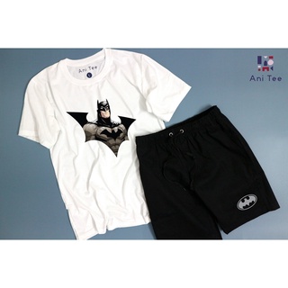 Combo áo thun cotton +short kaki người dơi in phản quang