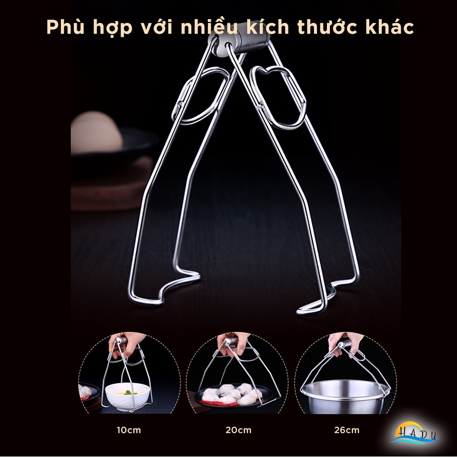 Kẹp gắp đồ nóng inox 304 cao cấp chất lượng cao kháng khuẩn thiết kế thông minh nhanh hiệu quả dễ sử dụng HADU