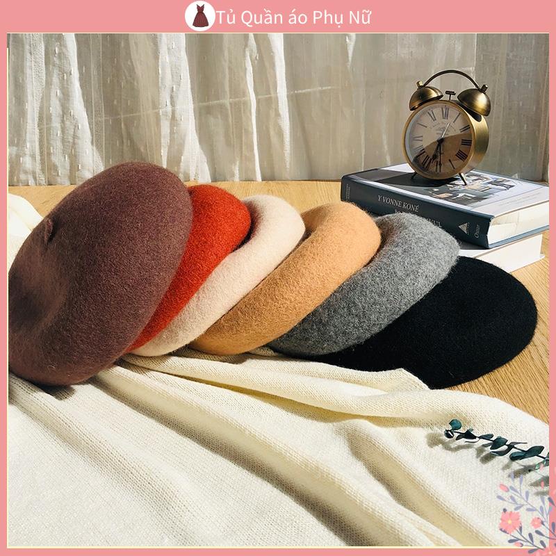 M > Mũ beret th > i trang d Nh cho n n Mũ beret Len Thu Đông Phiên Bản Hàn Quốc Nhật Bản Hợp Thời trang Dễ Phối Đồ cho Nữ Sinh