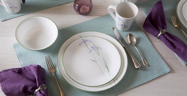 Combo 2 Dĩa thuỷ tinh Mỹ Shadow Iris Corelle 7707 -18cm