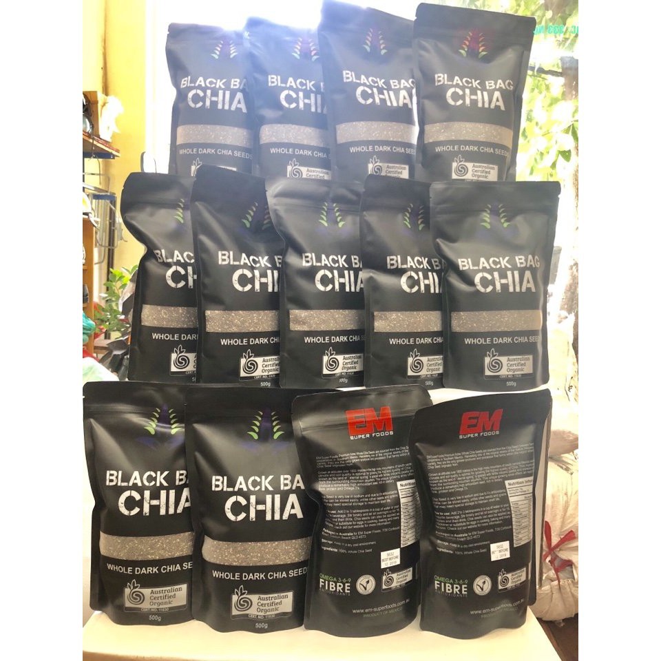 Hạt Chia ÚC Chính Hãng Black Túi Đen 500g Organic Chia Seeds Cao Cấp FREE SHIP Hạt Chia Úc Loại Đặc Biệt HCM