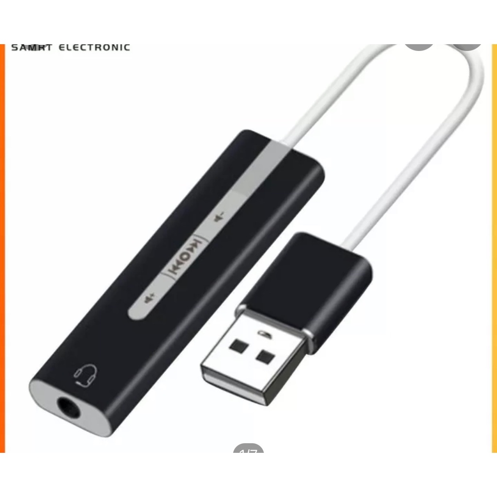 Cáp chuyển USB sang âm thanh 2 Trong 1 Tai Nghe Sang 3.5Mm Microphone cho máy tính