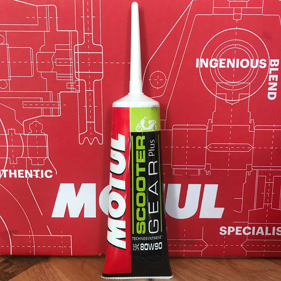Combo nhớt - láp (hộp số Motul 120ml) xe tay ga Motul Scooter Expert LE 800ml