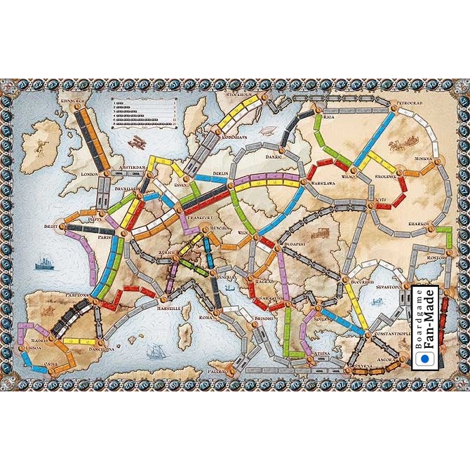 Bộ trò chơi Boardgame Ticket To Ride Europe