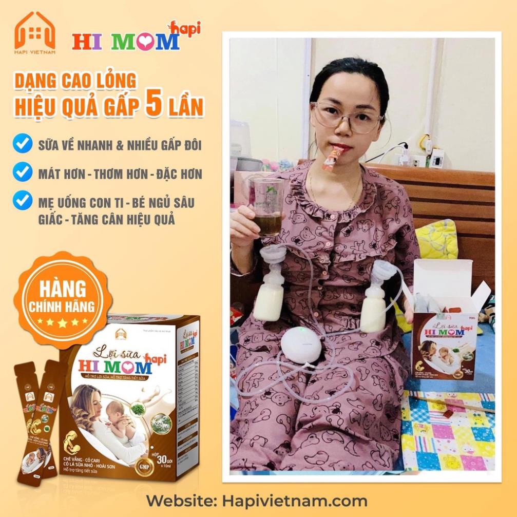 HI MOM Lợi Sữa HaPi, Hỗ Trợ tăng Tiết Sữa, Giảm Nguy Cơ Tắc Tuyến Sữa (Chính Hãng)