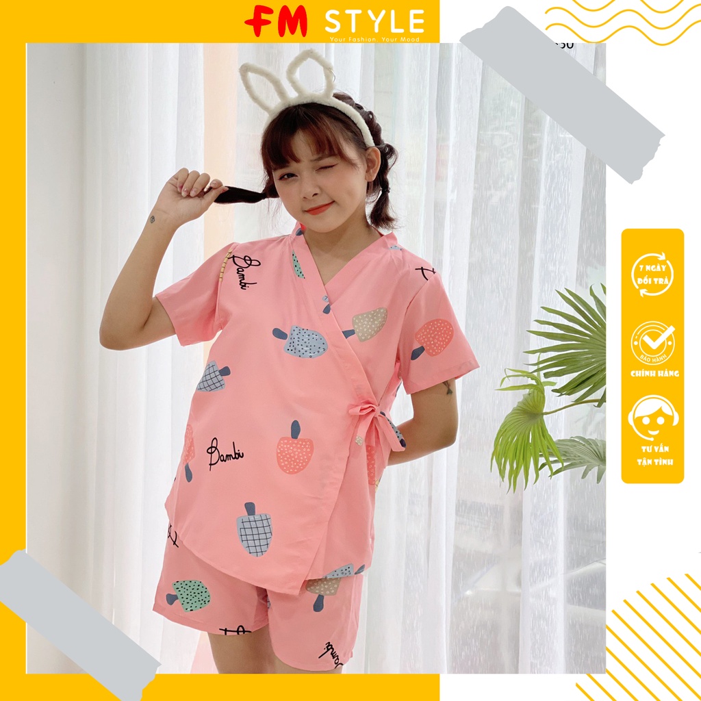Set bộ kimono FM Style đồ bộ mặc nhà họa tiết hoạt hình dễ thương 21060430