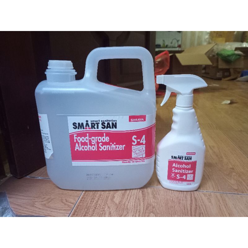 Cồn sát khuẩn thực phẩm, Cồn Diệt Khuẩn Smart San Food-Grade Alcohol Sanitizer S4 - Can 5 lít