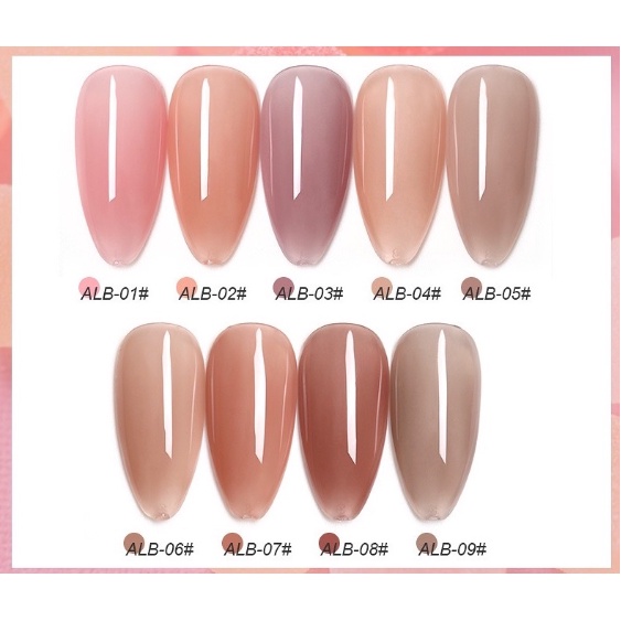 Sơn gel AS các màu thạch tone trầm mã ALB 15ml chai đỏ sơn móng tay gel dùng máy hơ gel