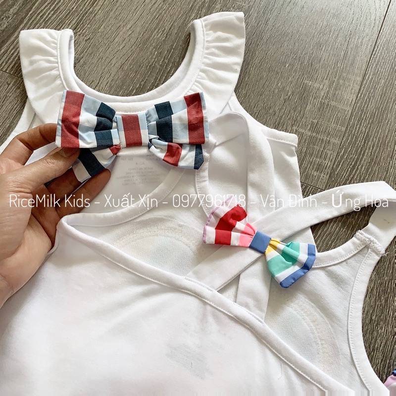 Bộ hè cho bé gái áo cotton quần thô xuất dư xịn