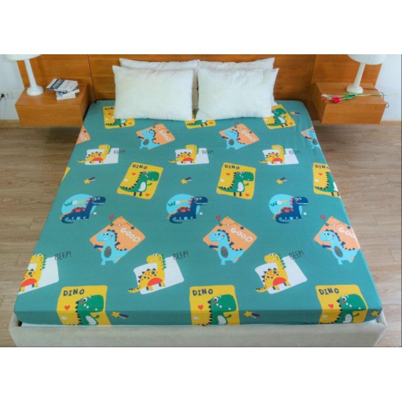 Ga giường drap thun chống thấm cotton poly cho bé kích thước 1m2, 1m5, 1m6, 1m8, 2m x 2m dùng trực tiếp cho nệm dày 10cm