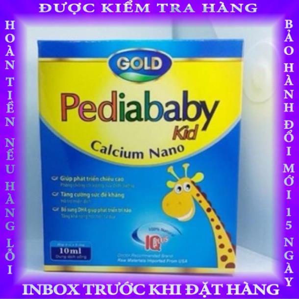 Siro bổ sung canxi Pediababy kid gold Calcium Nano (hộp 20 ống)  tranbinh