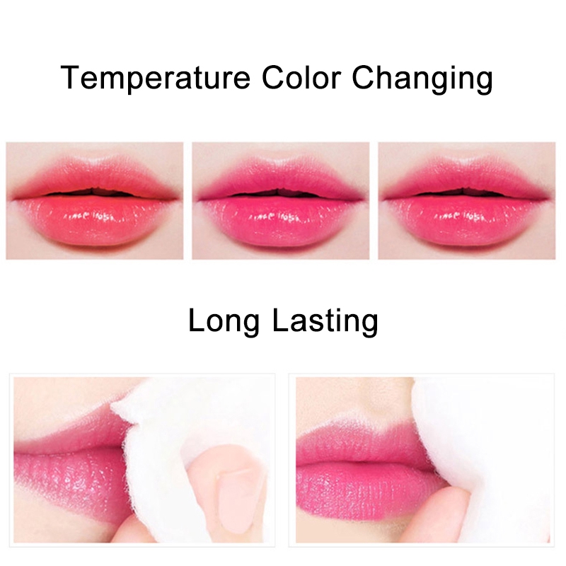 [Hàng mới về] Son môi chiết xuất nha đam thiên nhiên dưỡng ẩm lâu phai thay đổi màu môi theo nhiệt độ độc đáo