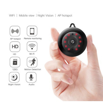 Camera Giám Sát An Ninh Mini Wifi Hồng Ngoại Góc Rộng V380