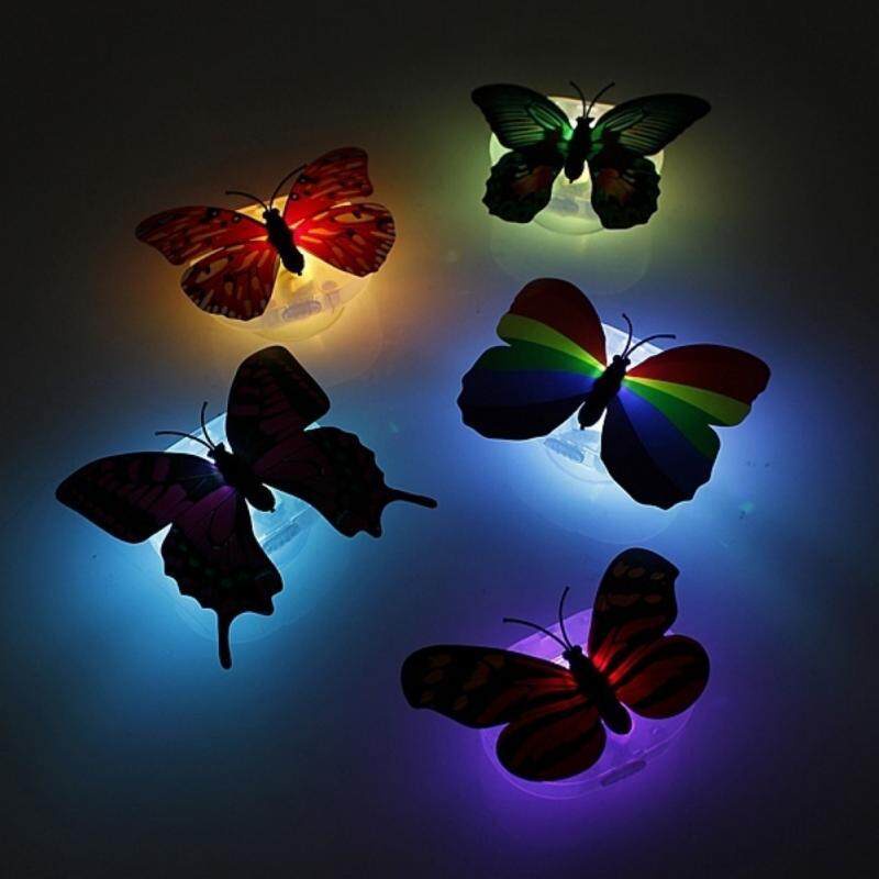 Set Đèn LED Hình Bươm Bướm Nhiều Màu Sắc Có Nút Bấm Sử Dụng Pin